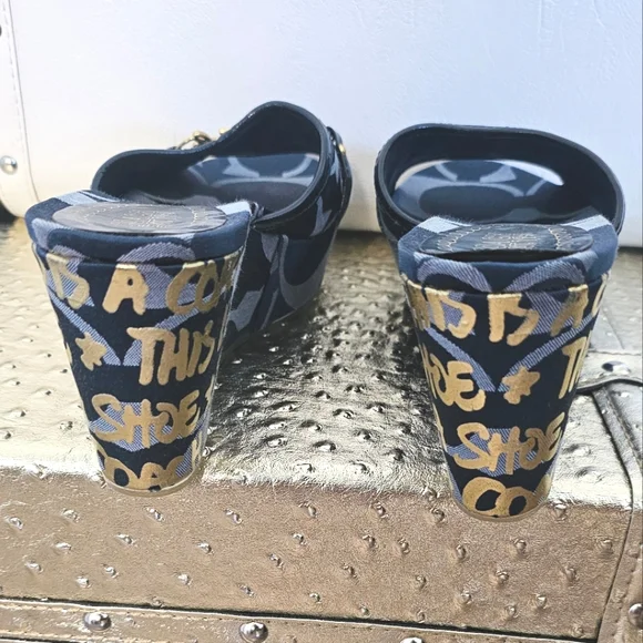 COACH CARISSA HEELS💙💛 - Picture 10 of 14